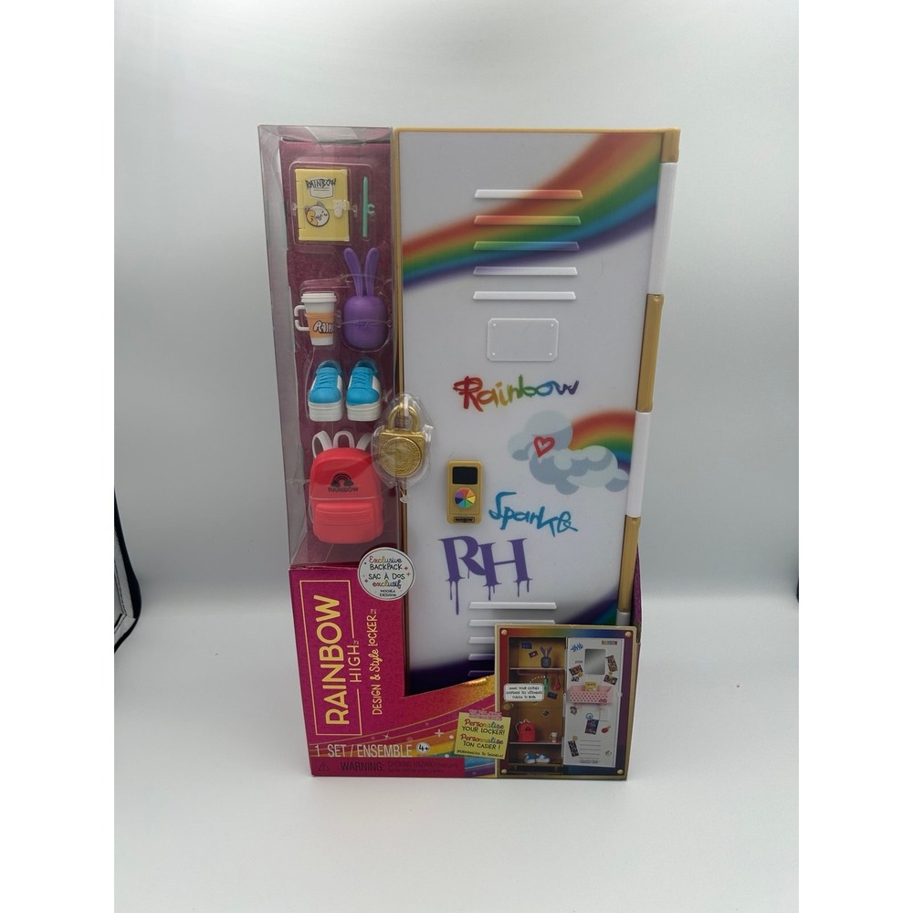 Rainbow High Design & Style Locker playset w shelves